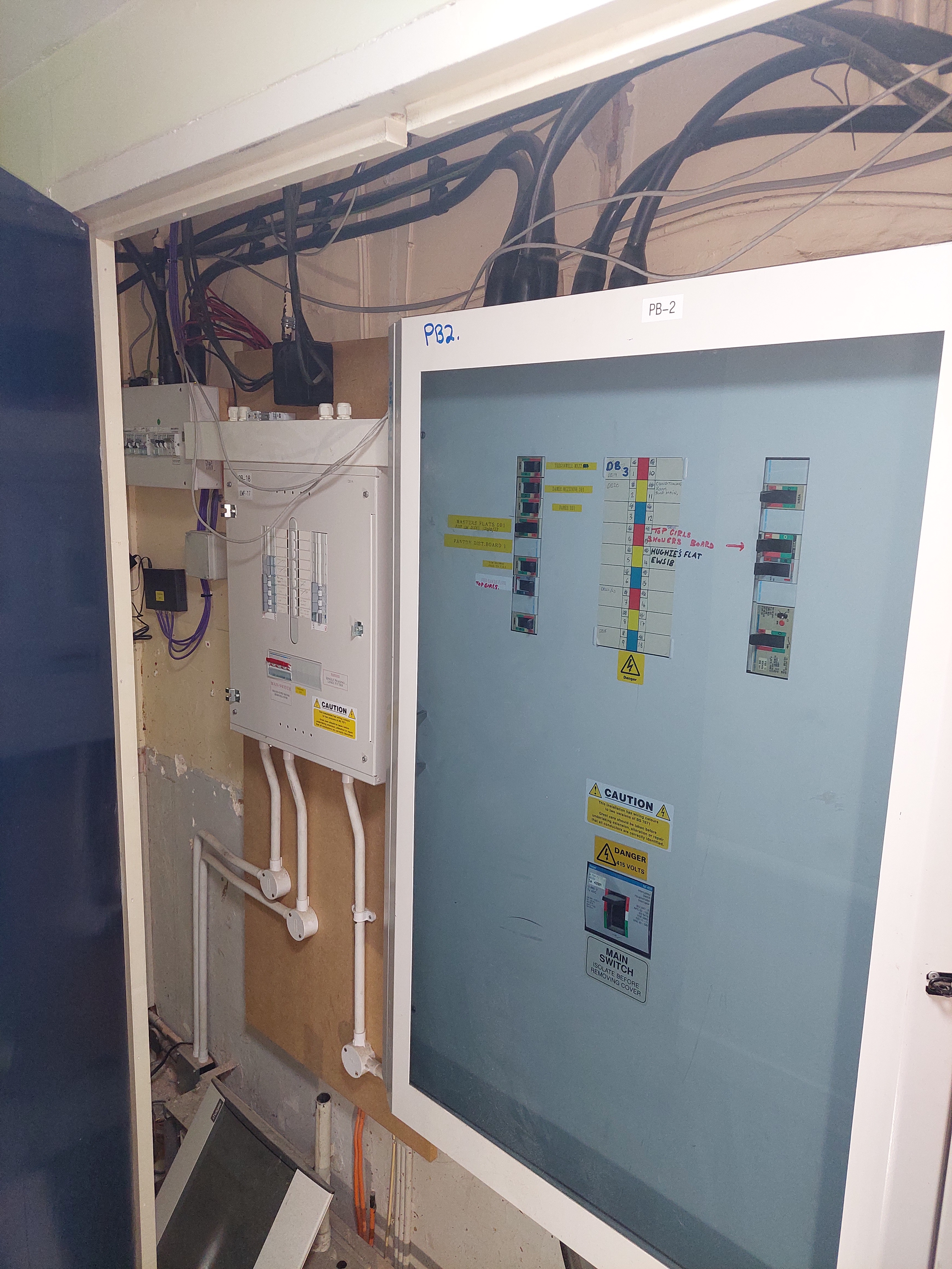 Commercial panel board and distribution installation