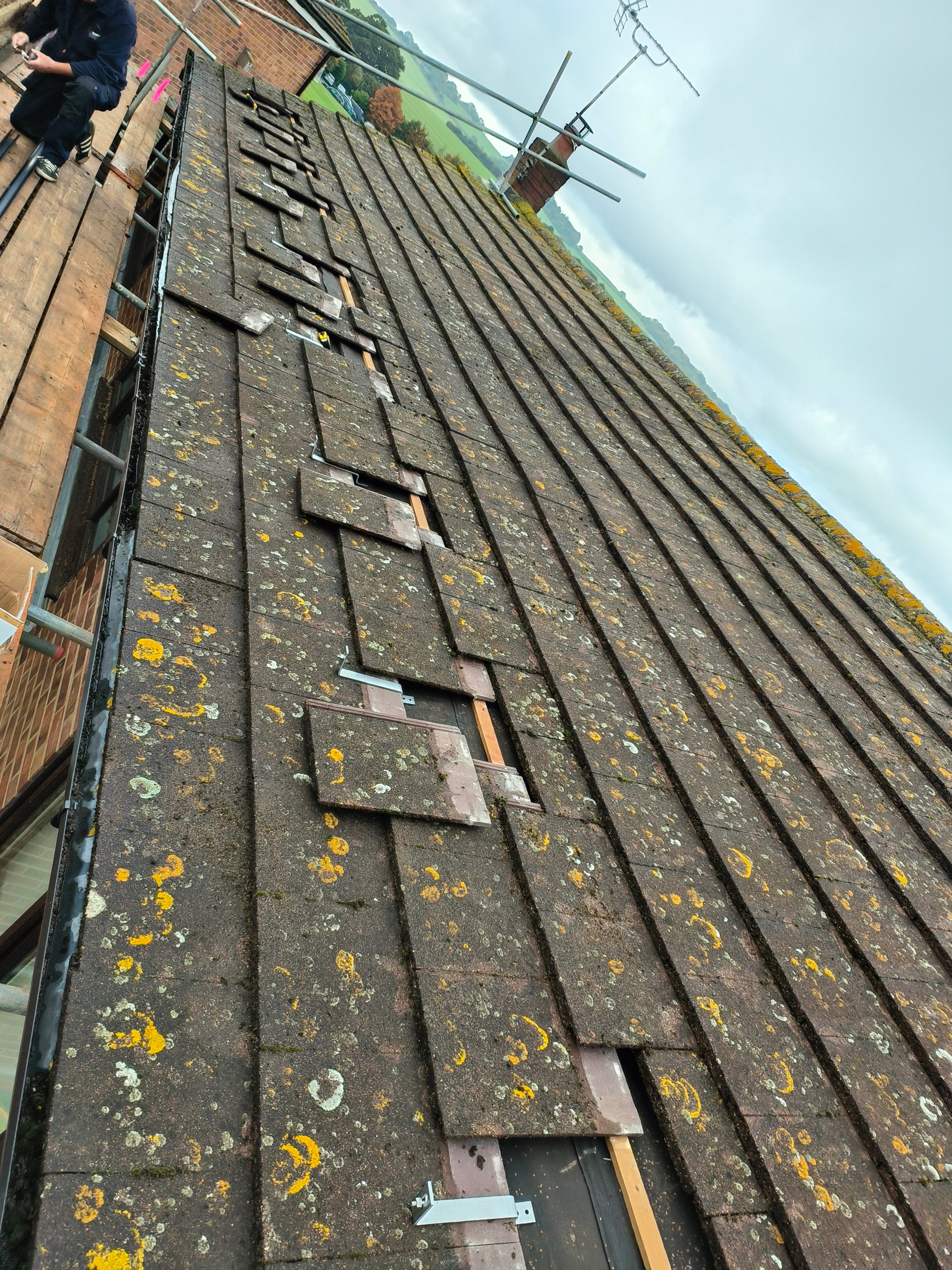 Roof preparation for solar panel mounting
